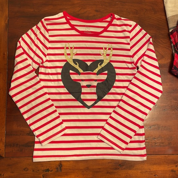 GAP + Pendleton Striped Red & White Stag And Plaid Pajamas - Picture 3 of 6